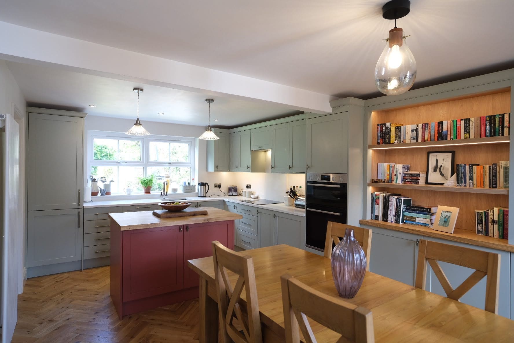 Knaresborough kitchen fitters install bespoke joinery solution to beam