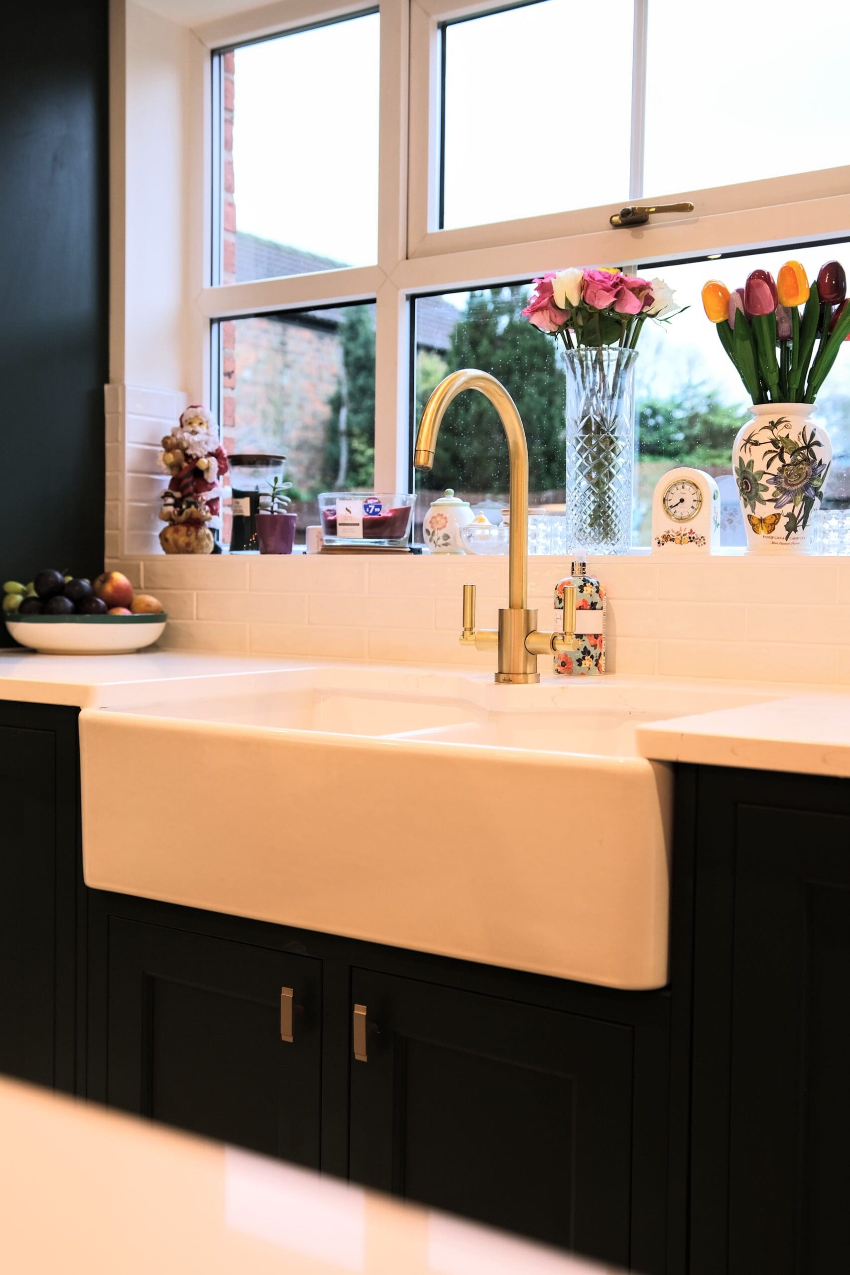 Belfast sink in new kitchen in York